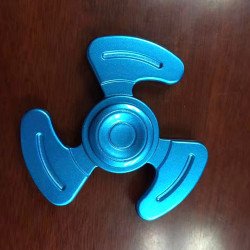 X3 Style Aluminum Metal Fidget Spinner Stress Reducer Toy (Blue)
